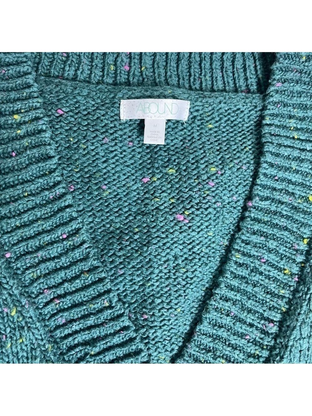 Women’s Abound Green Speckled Pullover Sweater Size Medium! - Picture 6 of 8
